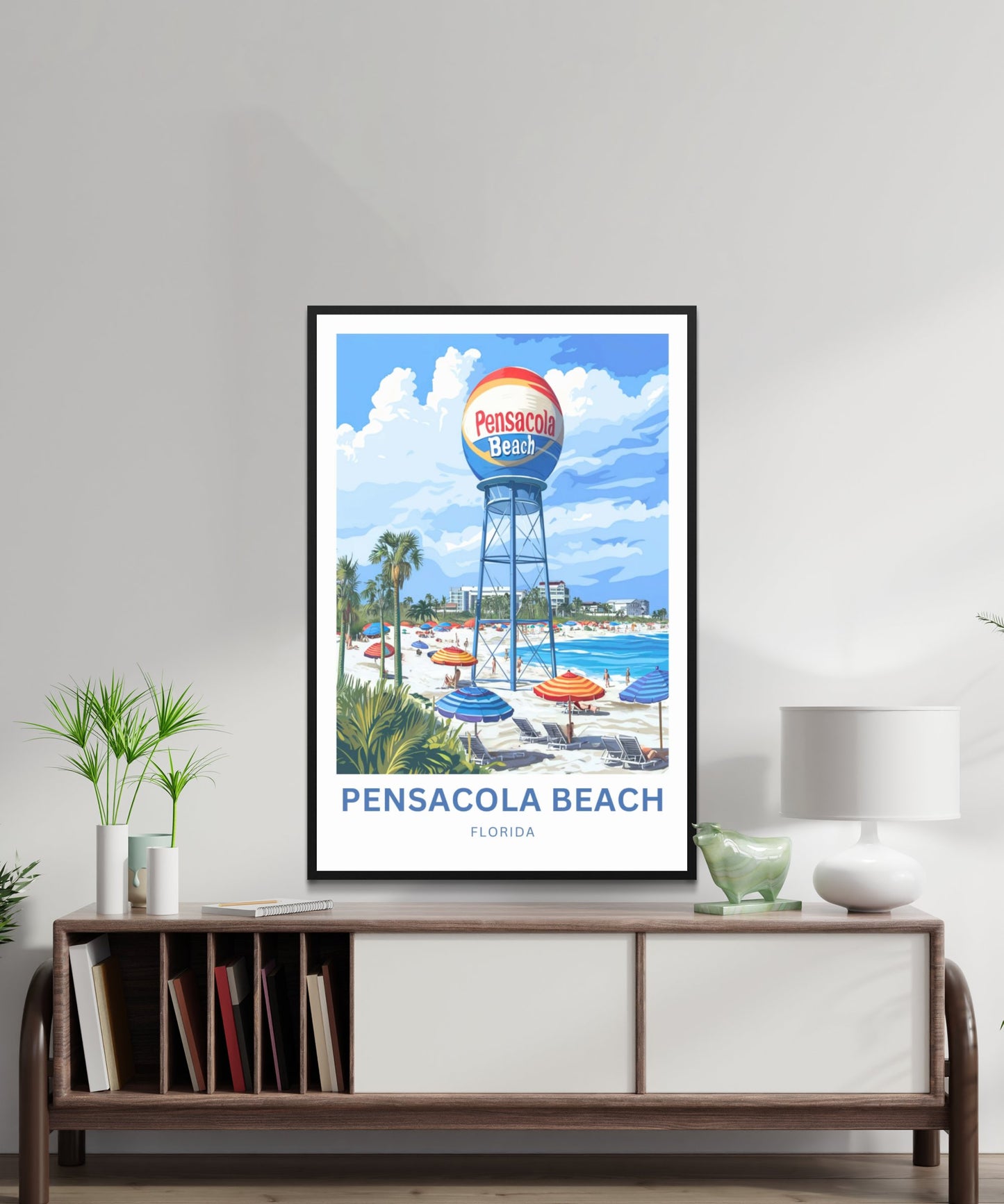 Pensacola Travel Print - Crowded Place