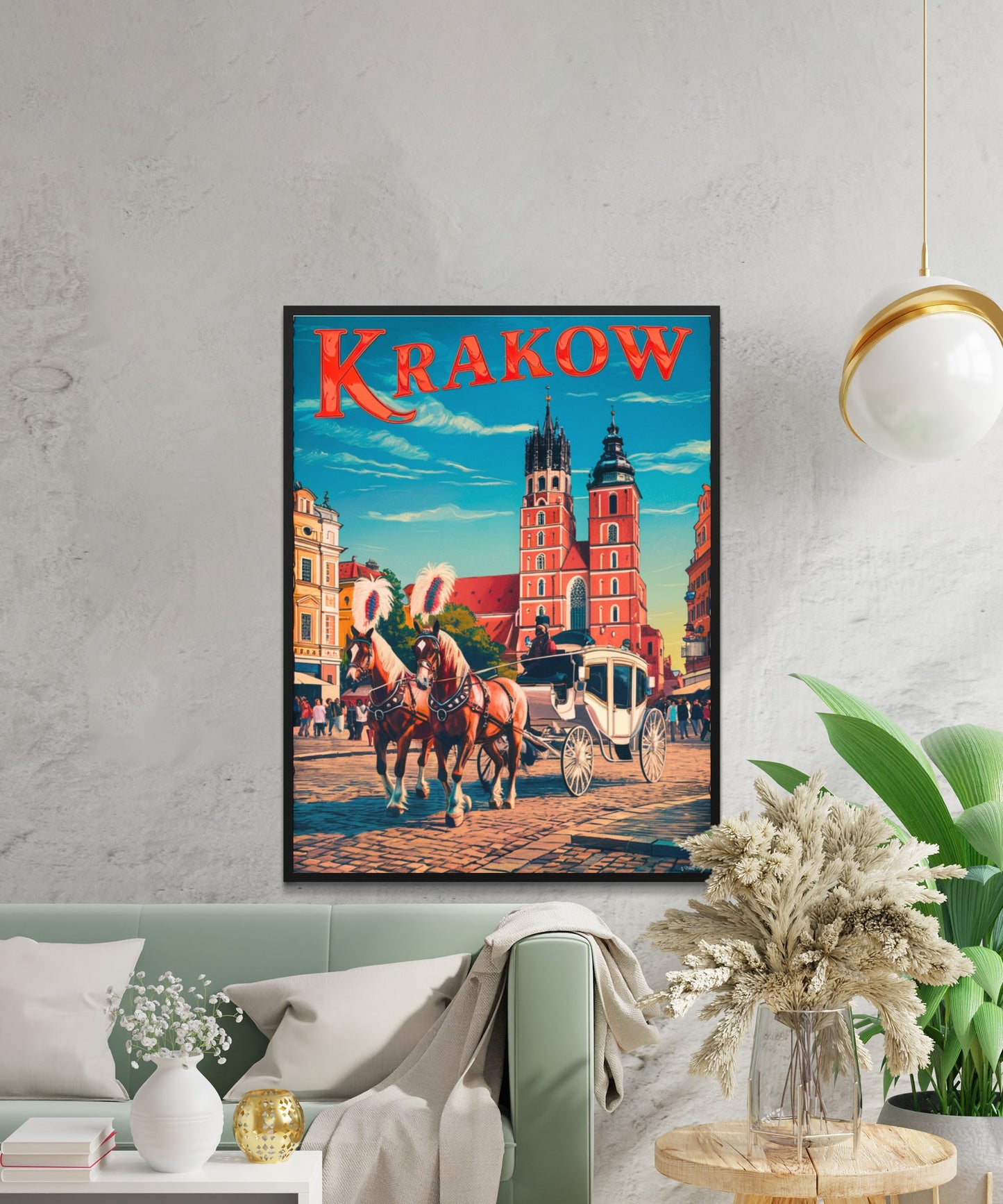 Krakow Vintage Travel Poster