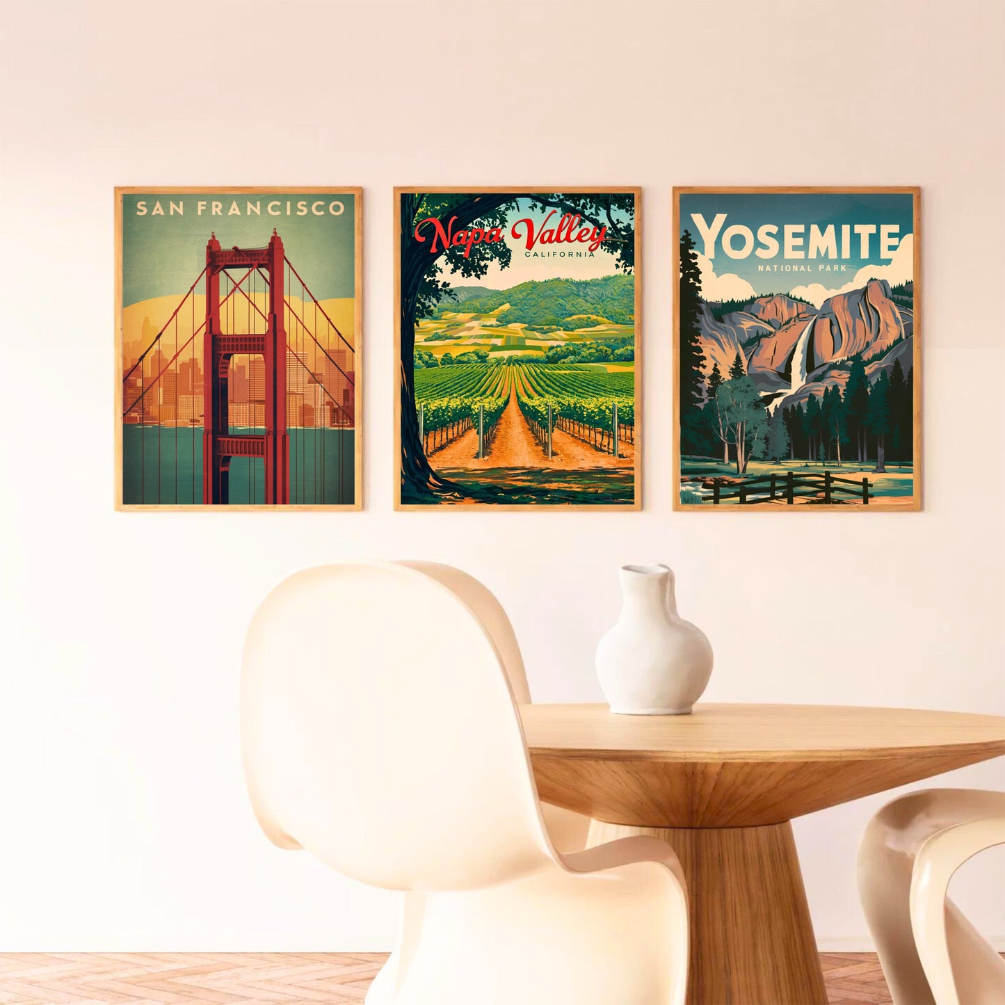 Napa Valley Vintage Travel Poster - Timeless Wine Country Elegance