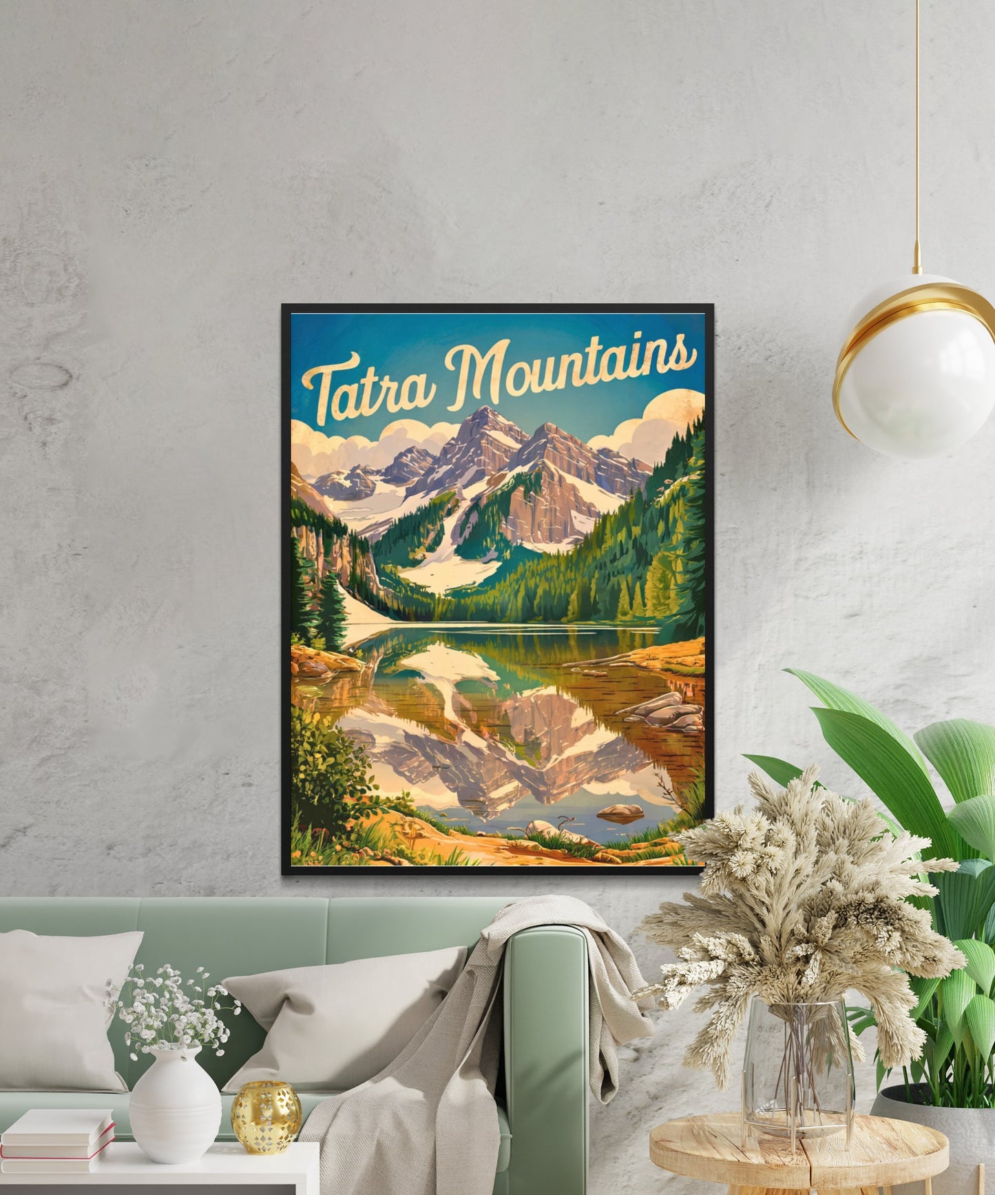 Tatra Mountains Vintage Travel Poster  - Explore Poland and Slovakia's Majestic Ranges