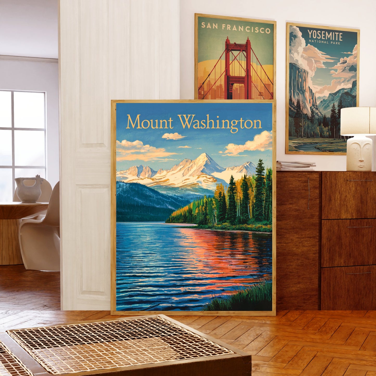 Mount Washington Vintage Travel Poster - Majestic Views