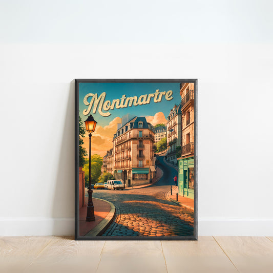 Montmartre Vintage Travel Poster