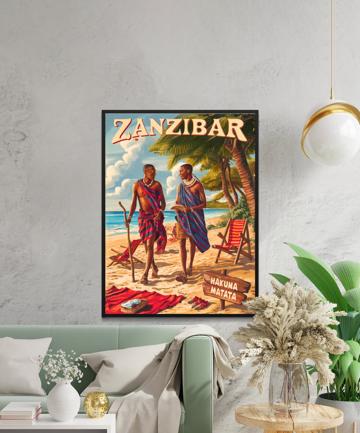 Zanzibar Vintage Travel Poster - Exotic Island