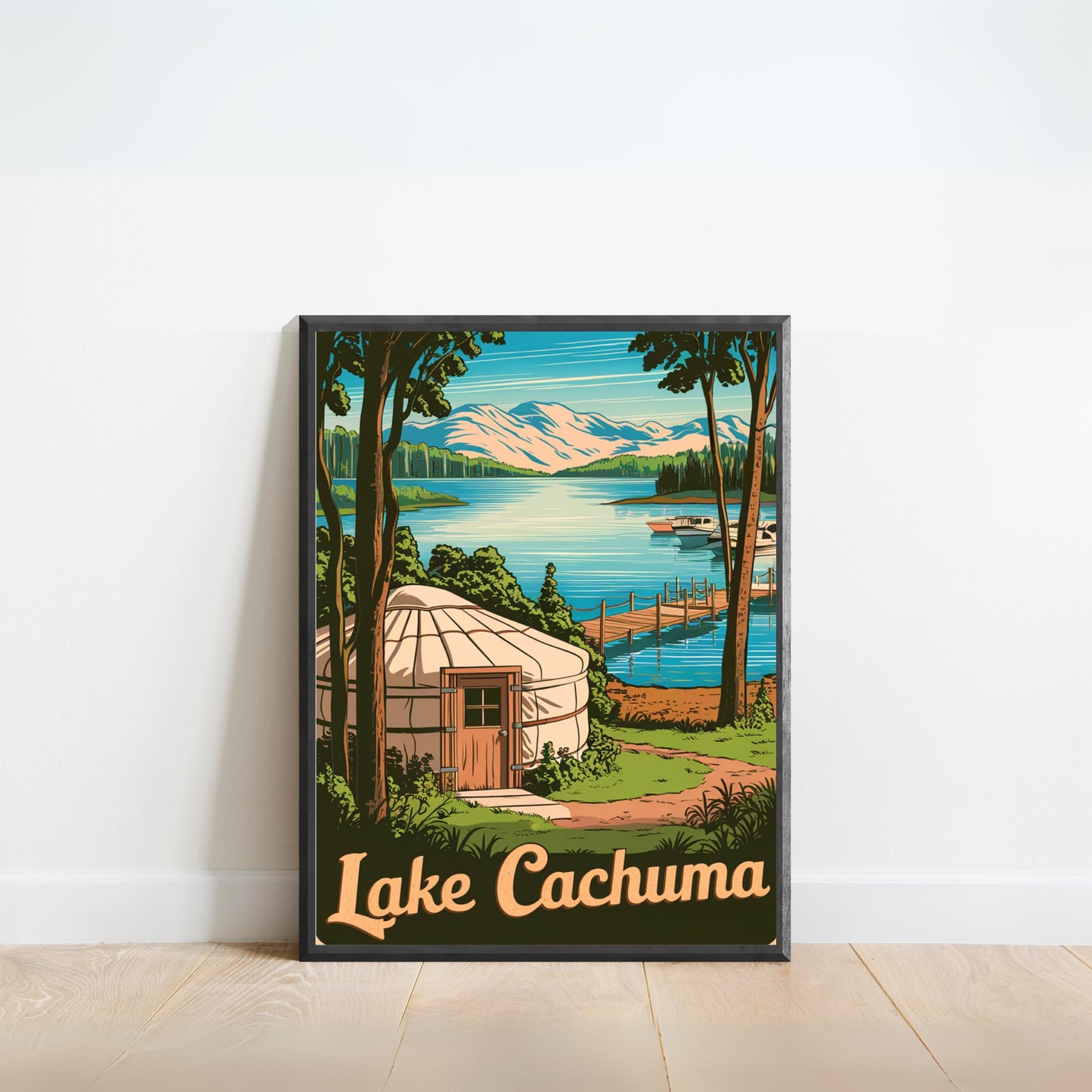 Lake Cachuma Vintage Travel Poster