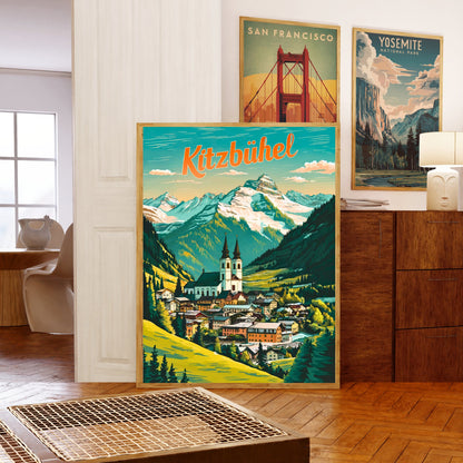 Kitzbühel Vintage Travel Poster