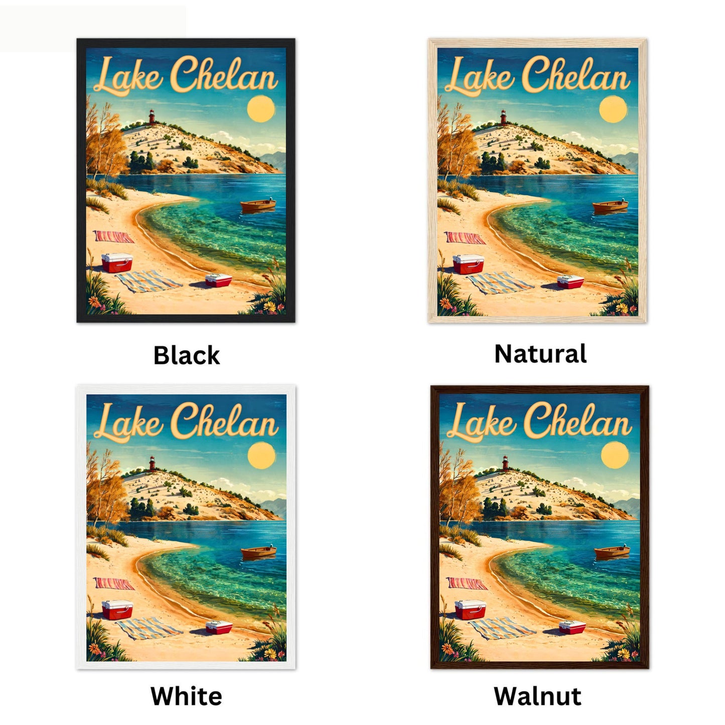 Lake Chelan Vintage Travel Poster