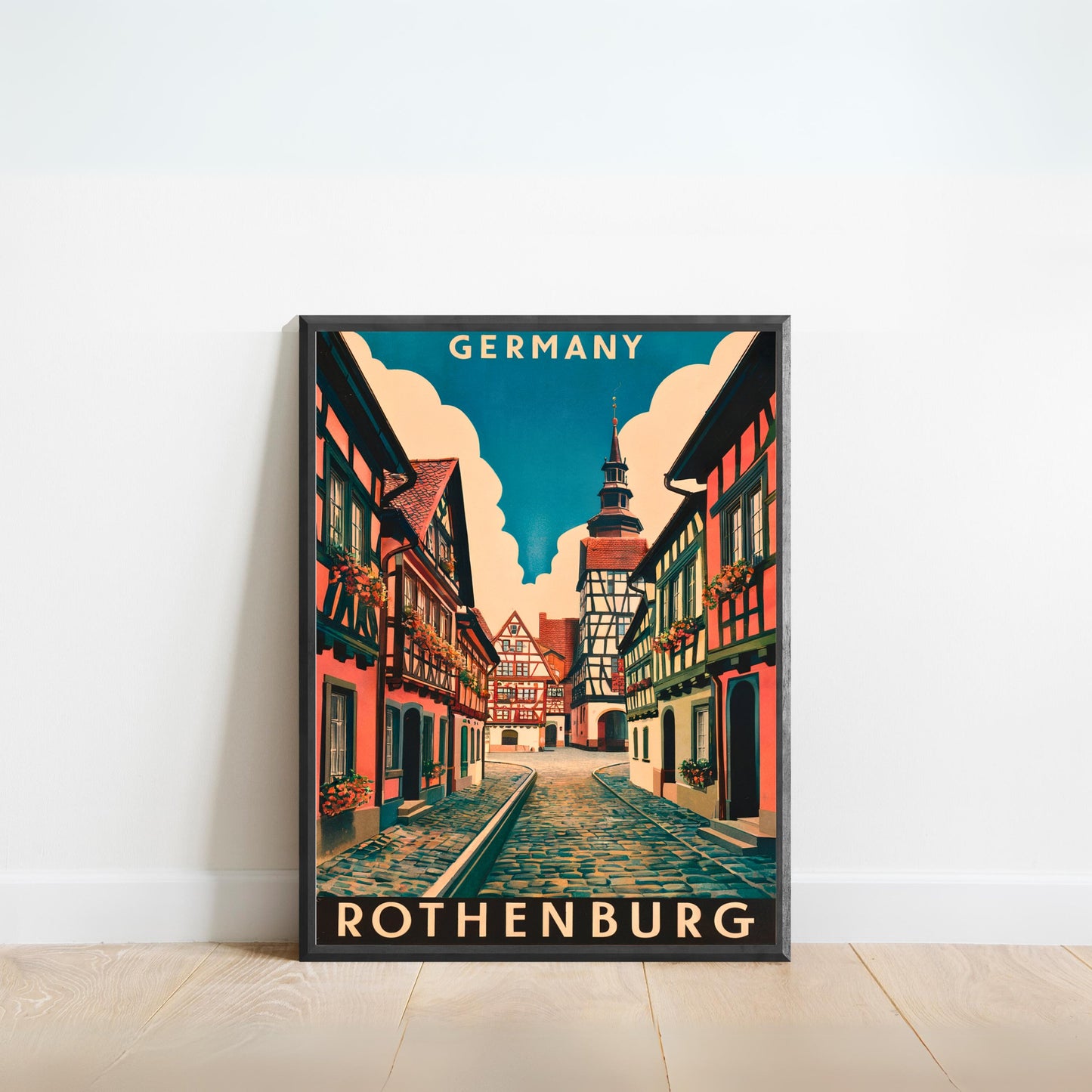 Rothenburg Vintage Travel Poster