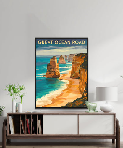 Great Ocean Road Vintage Travel Poster