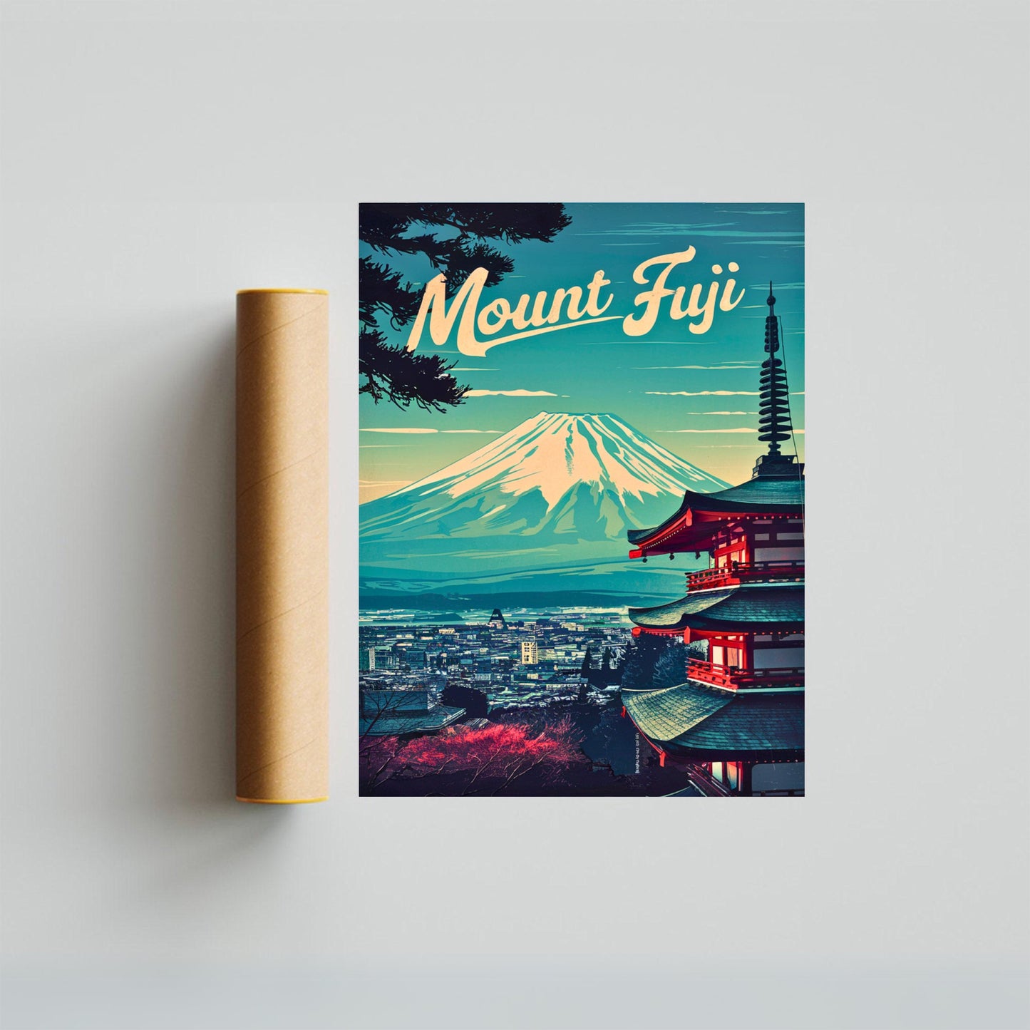 Mount Fuji Vintage Travel Poster - Nostalgic Peaks