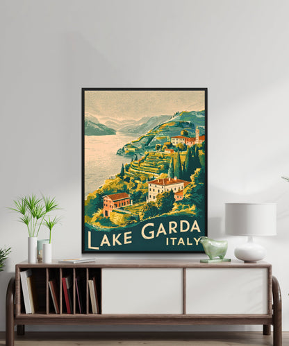 Lake Garda Vintage Travel Poster