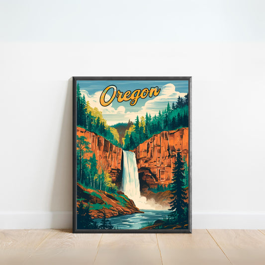 Oregon Vintage Travel Poster