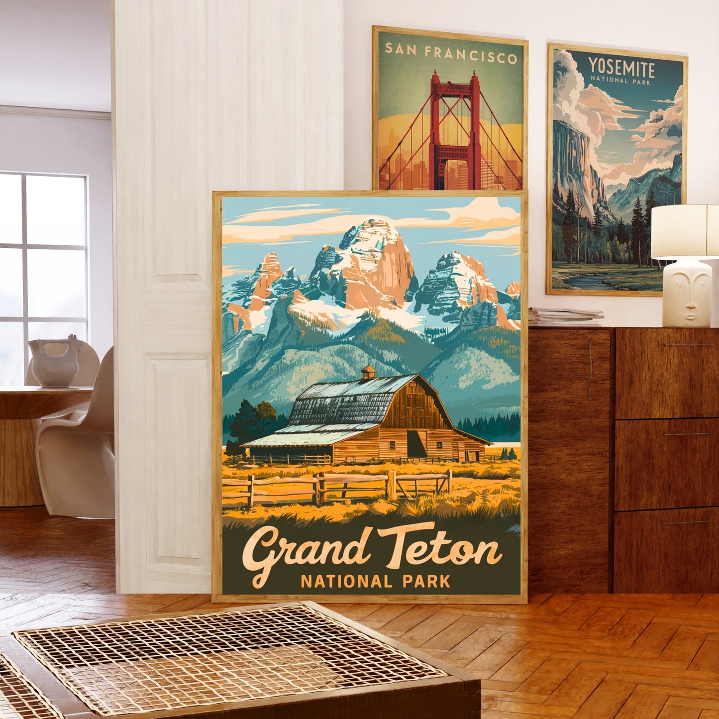 Grand Teton Vintage Travel Poster - Mountain Splendor