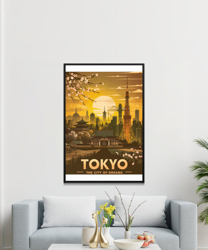 Tokyo Vintage Travel Poster - Nightlife Hotspot