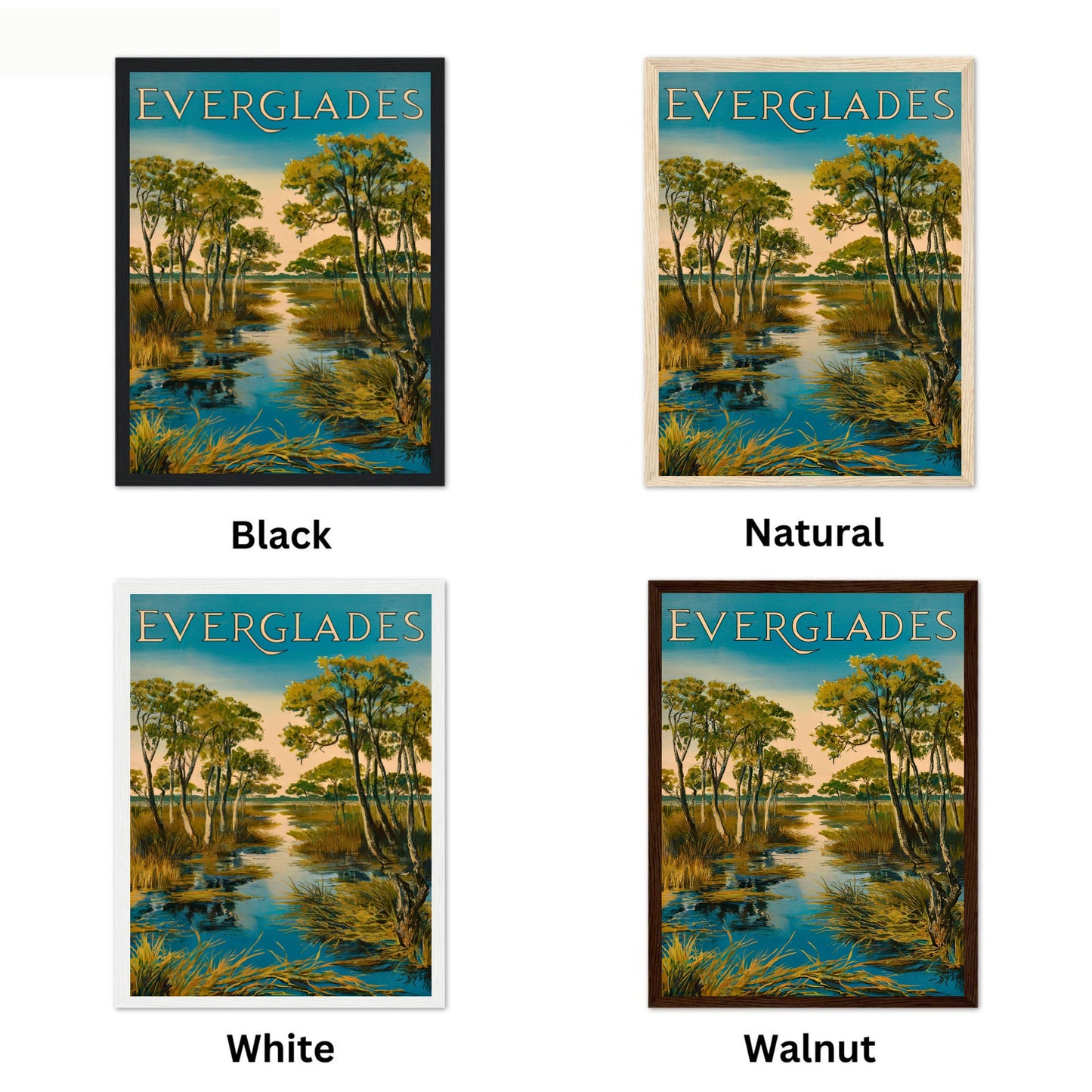 Everglades Vintage Travel Poster - Timeless Wetland Wonders