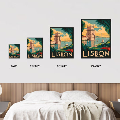 Lisbon Vintage Travel Poster - City of Explorers