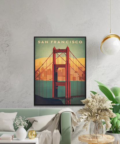 San Francisco Vintage Travel Poster