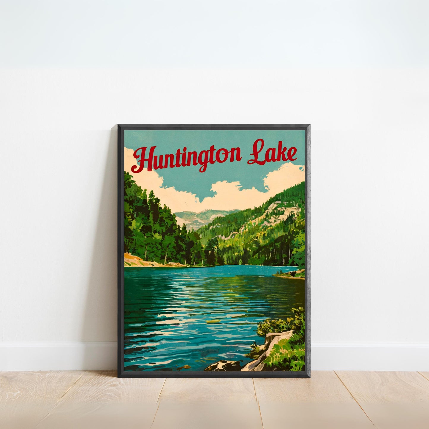 Huntington Lake Vintage Travel Poster