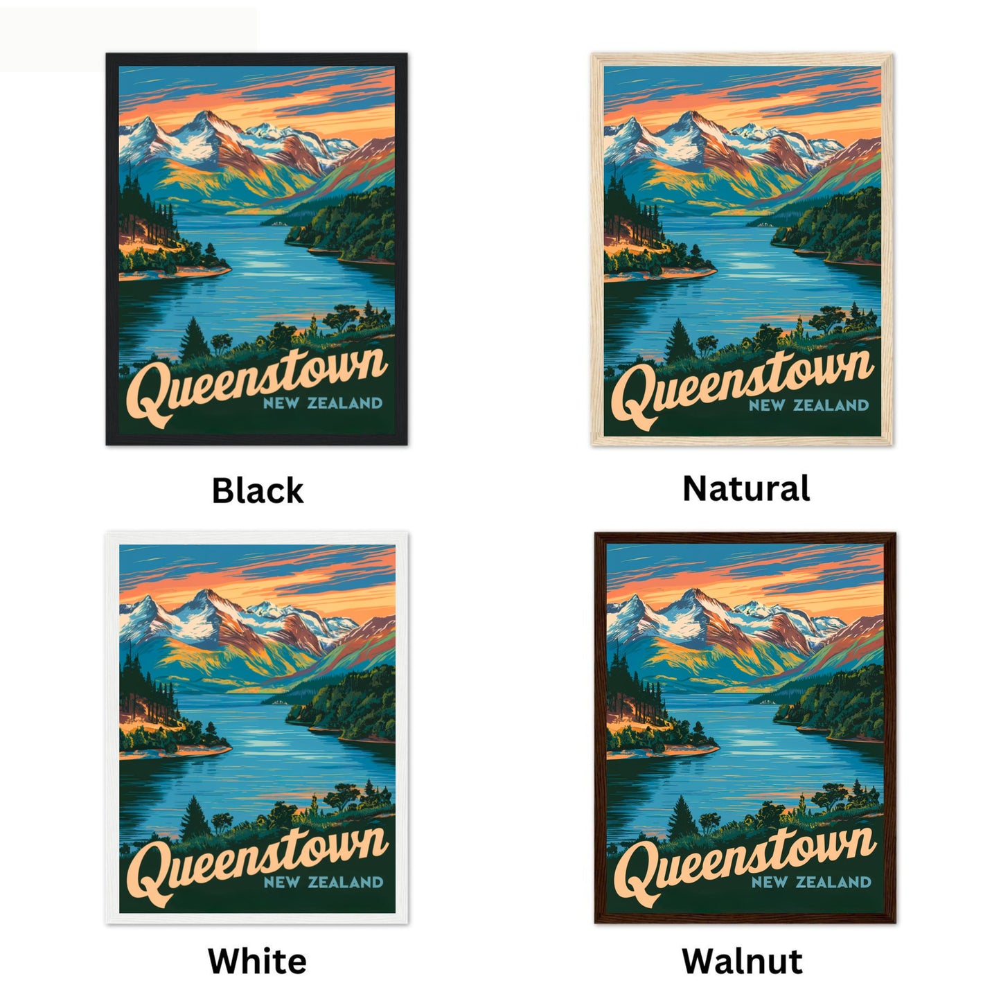 Queenstown Vintage Travel Poster