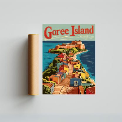 Goree Island Vintage Travel Poster