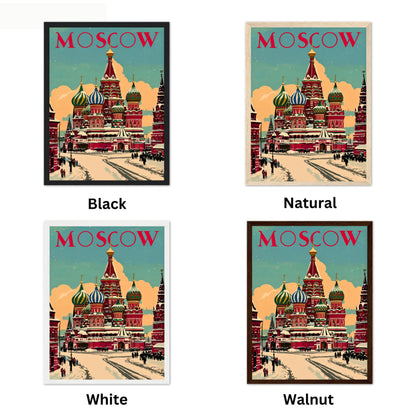 Moscow Vintage Travel Poster