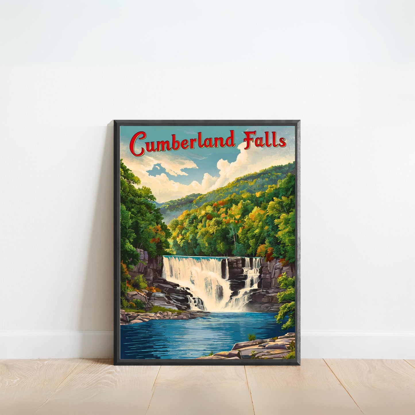 Cumberland Falls Vintage Travel Poster - The Niagara of the South