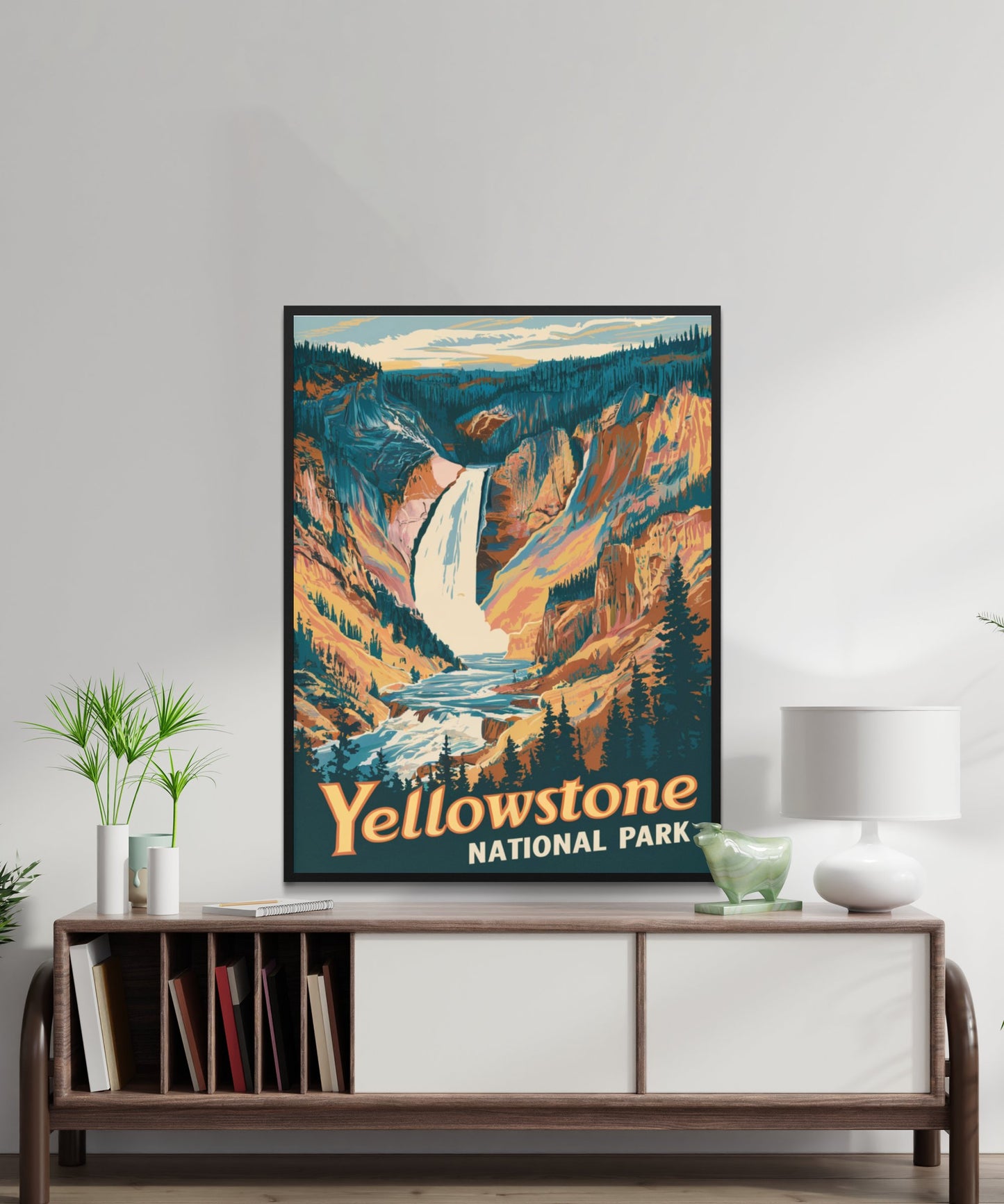 Yellowstone National Park Vintage Travel Poster - Timeless Wild West Wonder