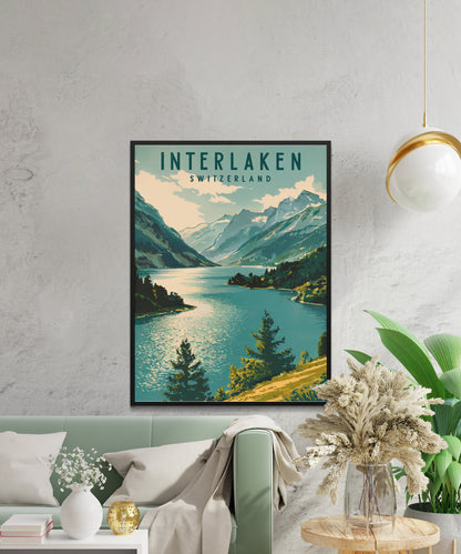 Interlaken Vintage Travel - Timeless Swiss Splendor