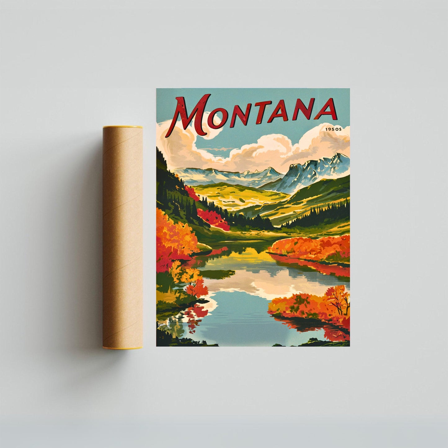 Montana Vintage Travel Poster  - Timeless Big Sky Country