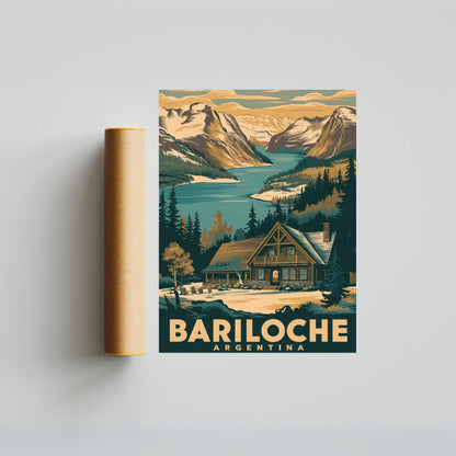 Bariloche Vintage Travel Poster - Lakeside Charm