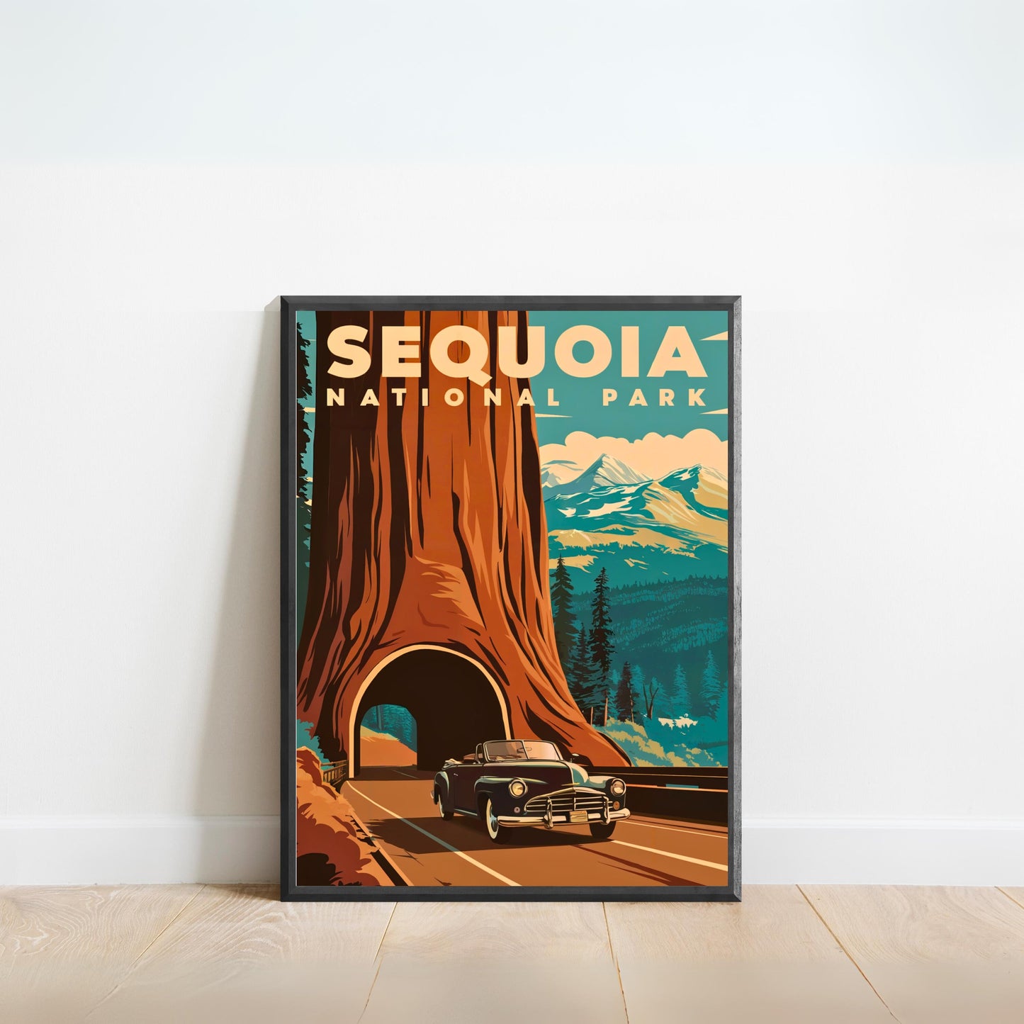 Sequoia National Park Vintage Travel Poster