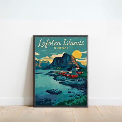 Lofoten Islands Vintage Travel Poster