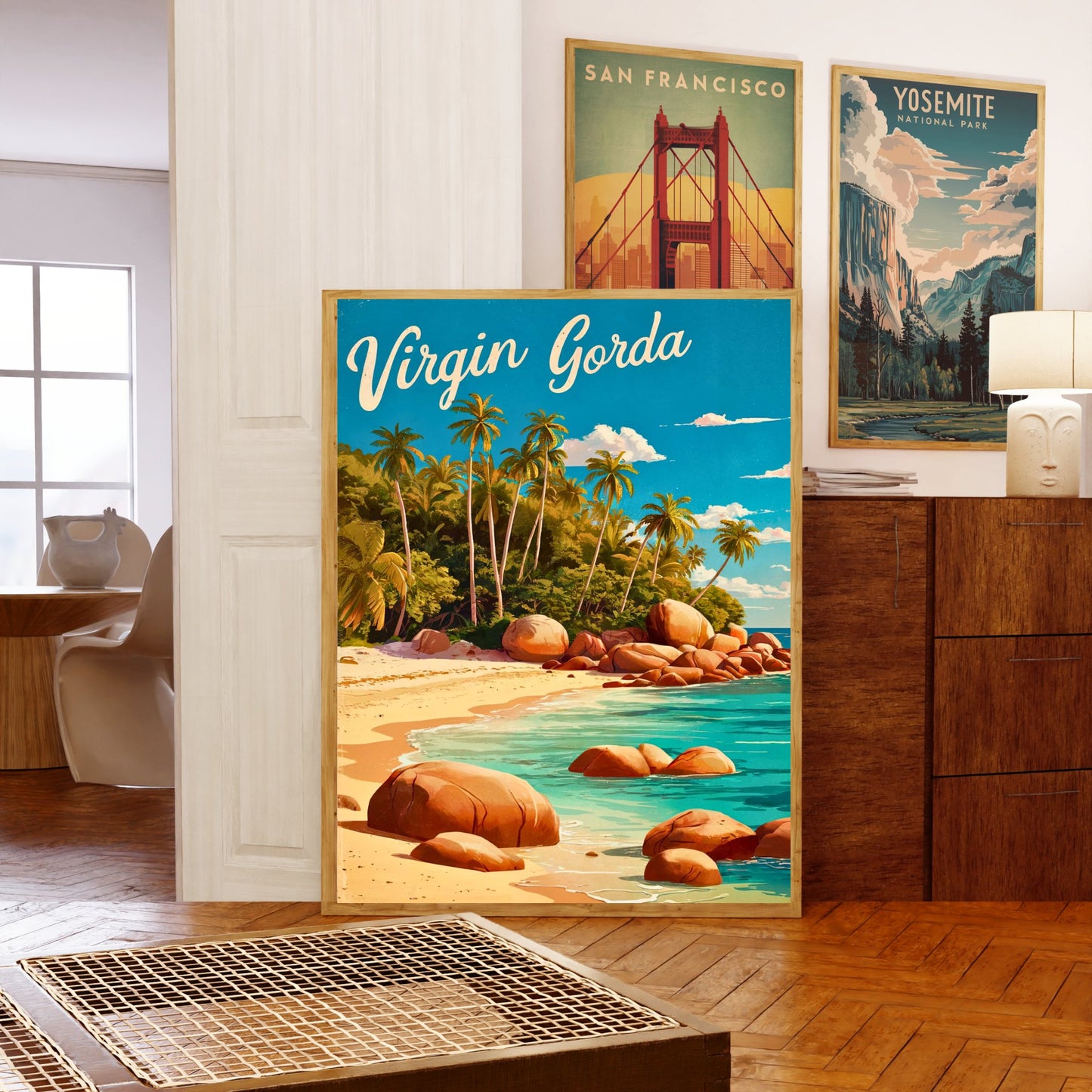 Virgin Gorda Vintage Travel Poster - Paradise in the British Virgin Islands