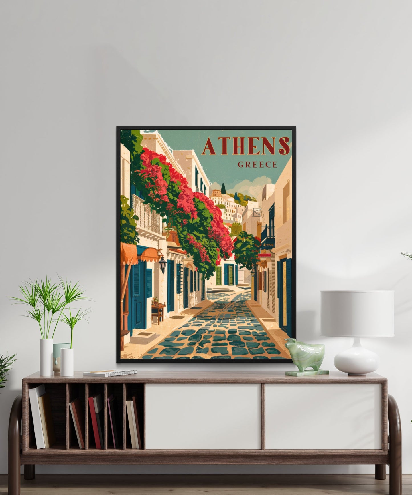 Athens Vintage Travel Poster - Greece Street