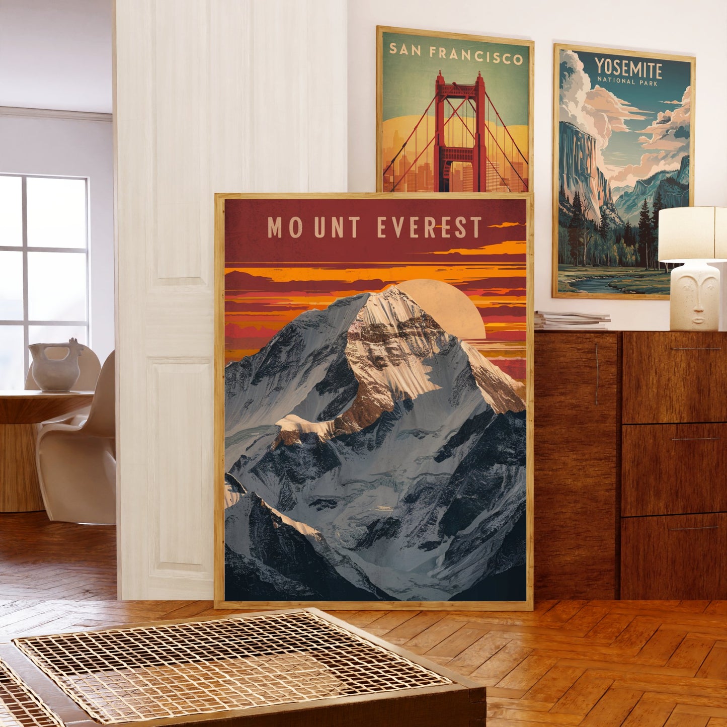 Mount Everest Vintage Travel Poster - Sky-High Beauty