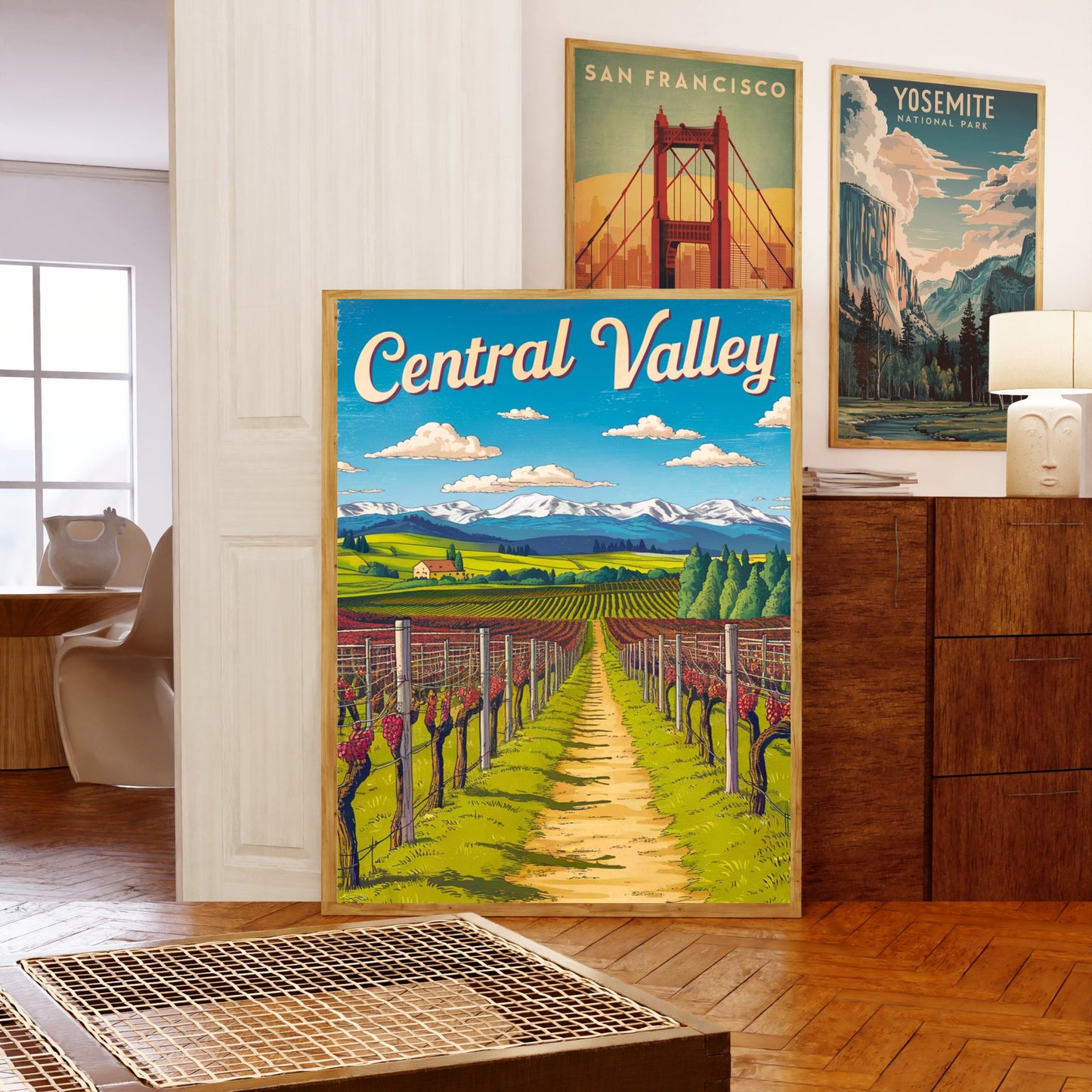 Central Valley Vintage Travel Poster