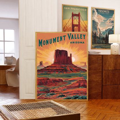 Monument Valley Vintage Travel Poster