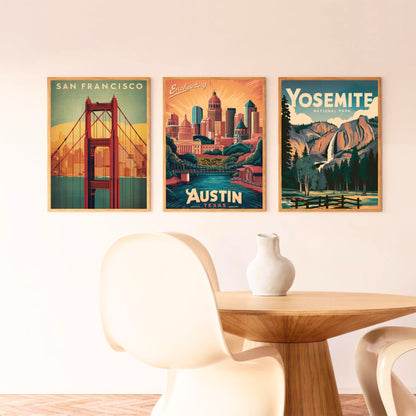 Austin Vintage Travel Poster