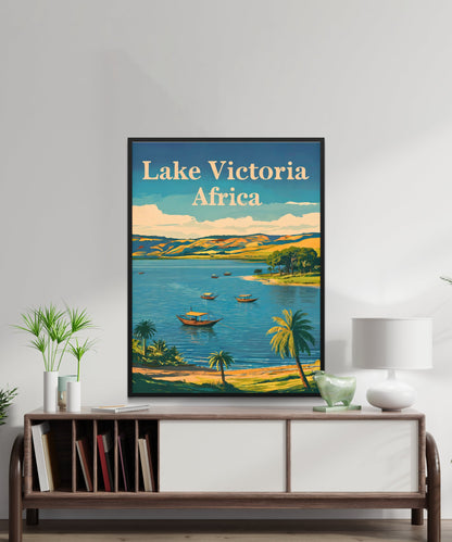 Lake Victoria Vintage Travel Poster