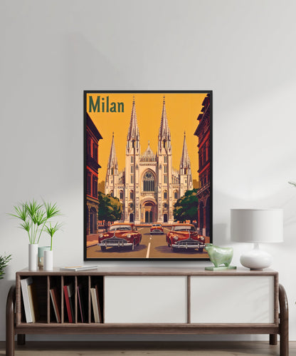 Milan Vintage Travel Poster  - Fashion and History