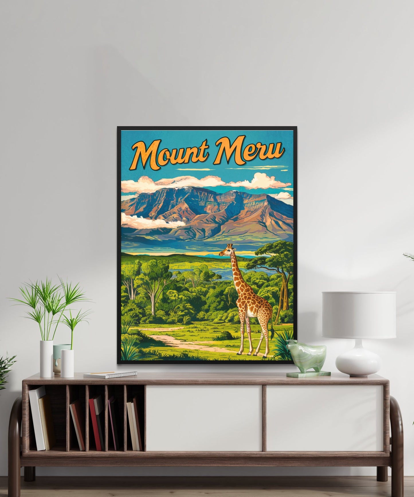 Mount Meru Vintage Travel Poster - Majestic Summit