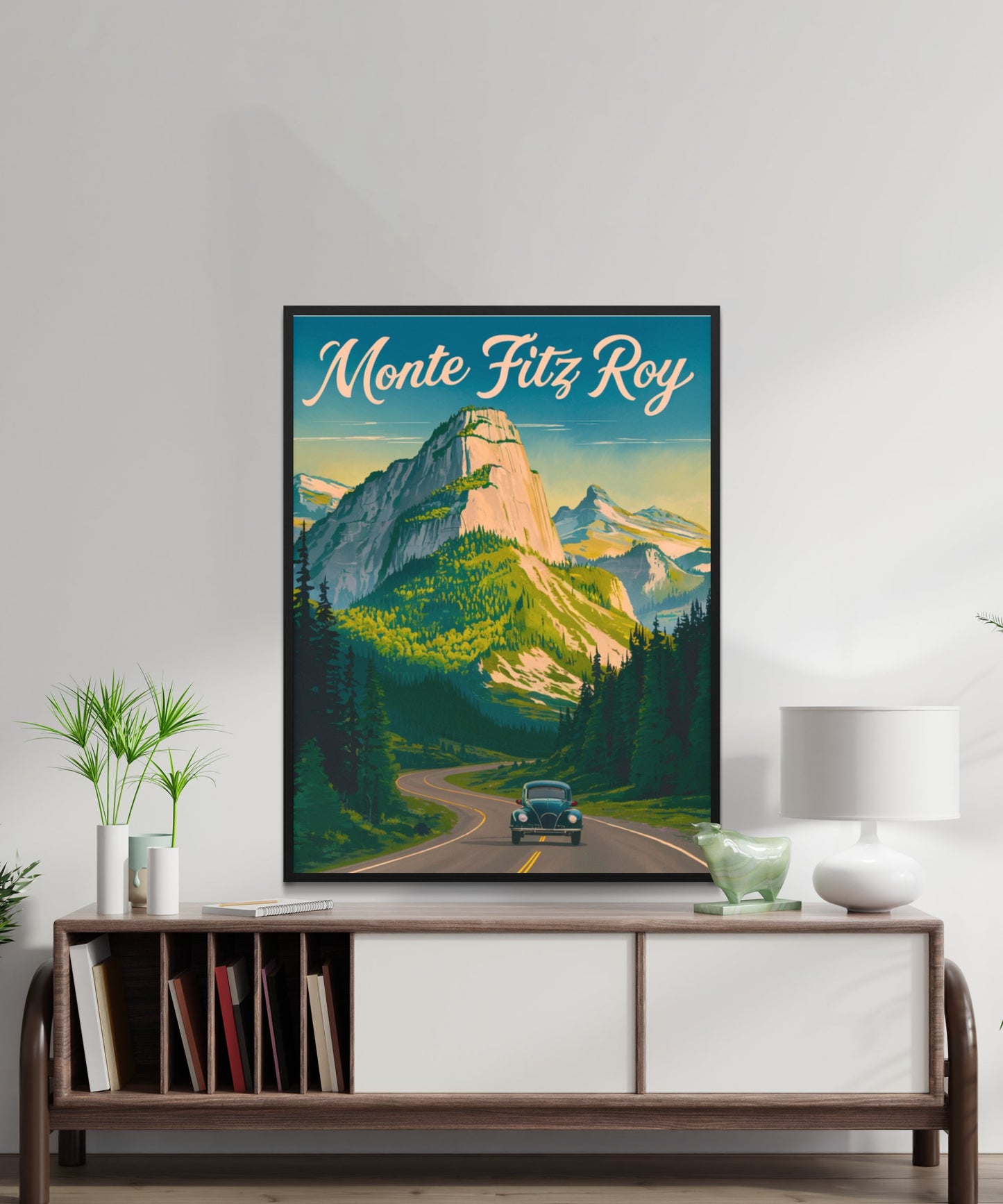 Monte Fitz Roy Vintage Travel Poster