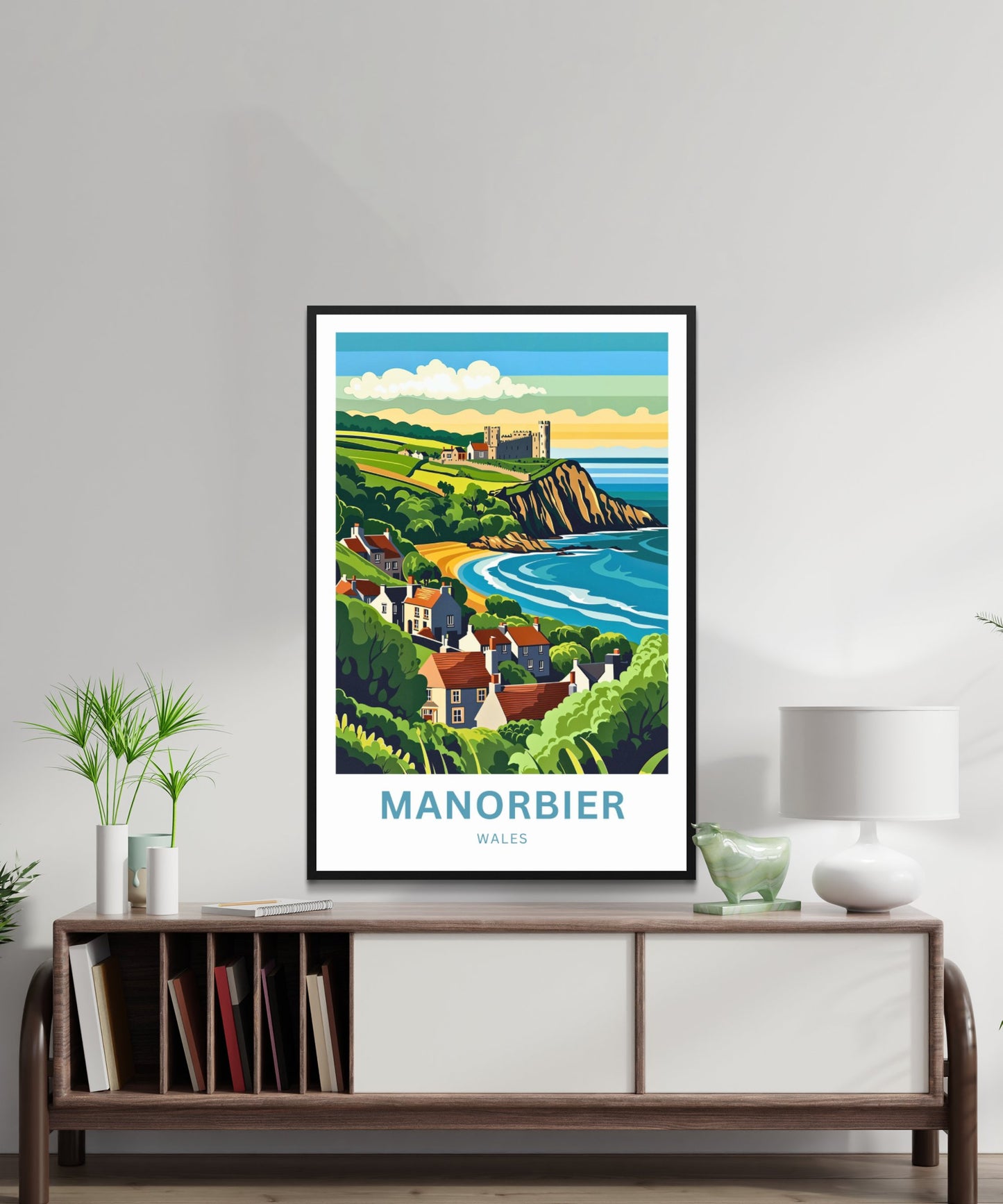 Manorbier Travel Poster