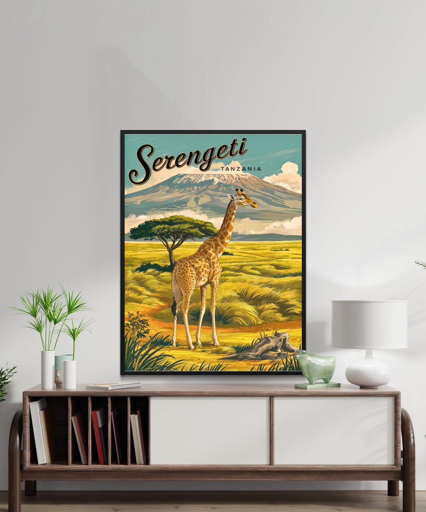 Serengeti Vintage Travel Poster