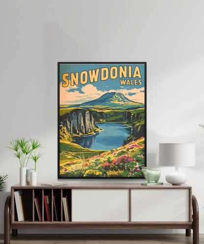 Snowdonia Vintage Travel Poster