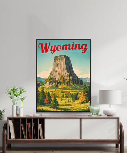 Wyoming  Vintage Travel Poster - Timeless Frontier Landscapes