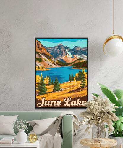 June Lake Vintage Travel Poster - Quiet Getaway