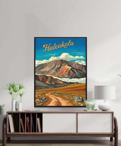 Haleakalā Vintage Travel Poster