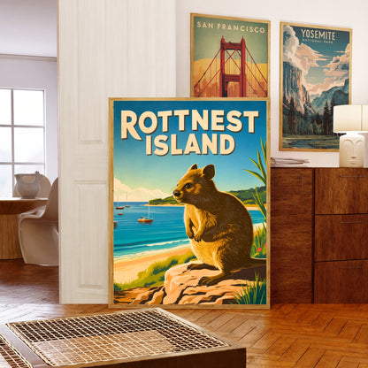 Rottnest Island Vintage Travel Poster