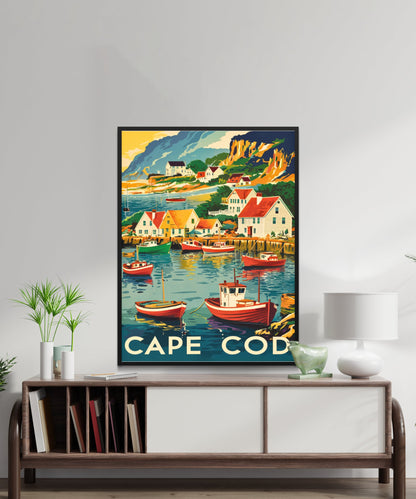 Cape Cod Vintage Travel Poster