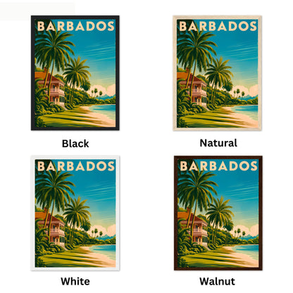 Barbados Vintage Travel Poster - Caribbean Gem